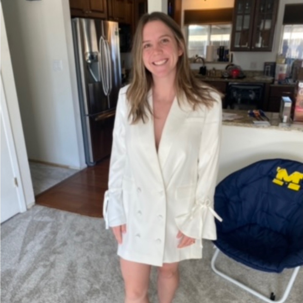 Great bridal blazer dress from the DROP